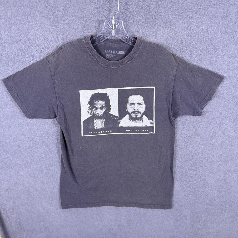 Post Malone Tyla Yaweh Tommy‎ Lee T Shirt Mens Medium Gray Rap Tee Graphic